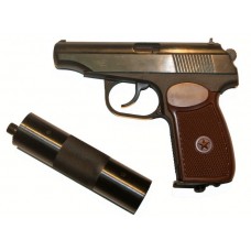 Пневматический пистолет МР-654К-22 с фальшглушителем